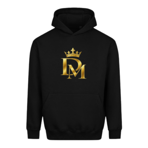 Delroy McKay Logo Hoodie – Deep Black & Gold