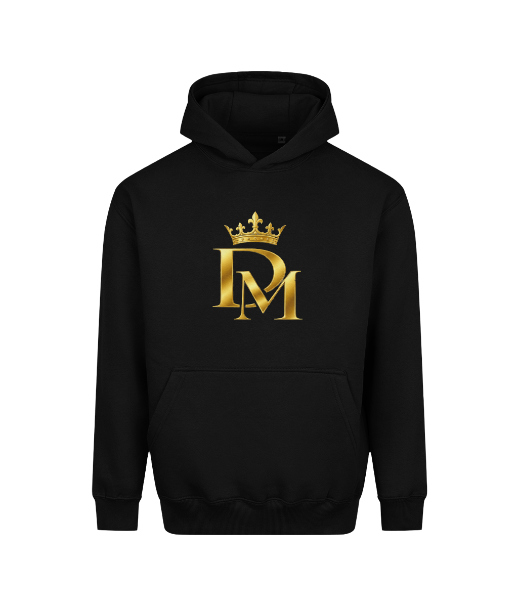 Delroy McKay Logo Hoodie – Deep Black & Gold